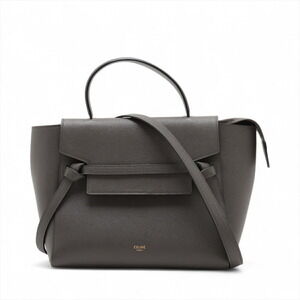 Celine Belt Bag Leather Handbag Gray